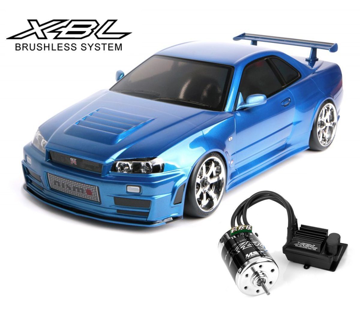 MS-01D 1/10 Scale 4WD RTR Electric Drift Car 2.4G brushless NISSAN R34 GT-R  купить радиоуправляемую модель в Москве